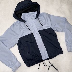 Hollister jacket‎ size small navy & light blue windbreaker hoodie